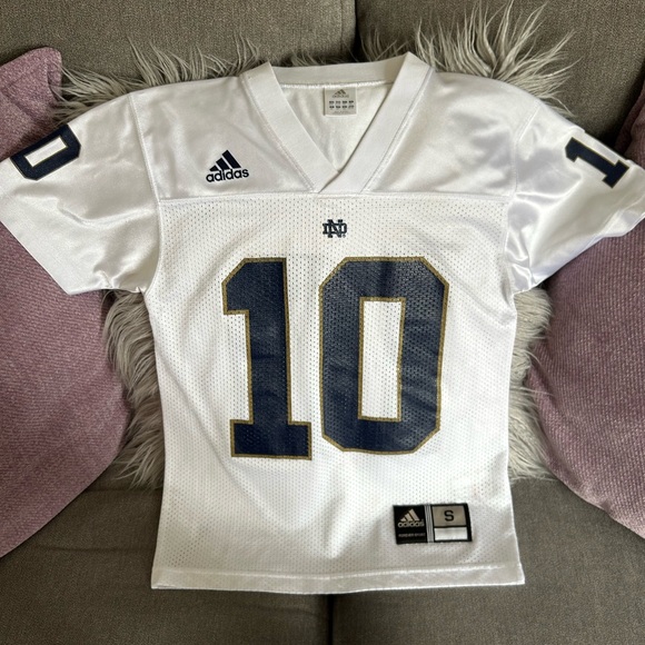 adidas Other - VTG Y2K Adidas White Notre Dame #10 Brady Quinn Football Jersey Youth S